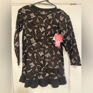 New Year’s Eve Party Patrol Girl’s Matching Fleece Pajama Gown - 5/6- Kohls
